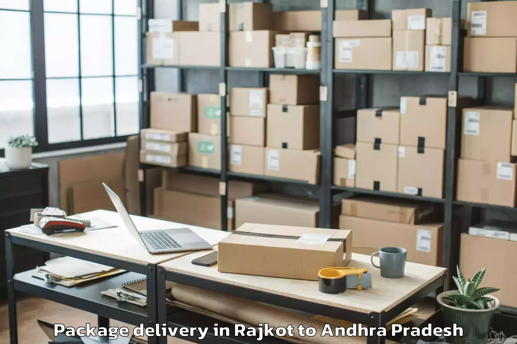 Reliable Rajkot to Uppalaguptam Package Delivery